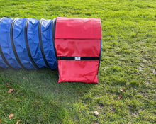 Load image into Gallery viewer, Dog Agility Tunnel Sandbag Adjustable 60cm - 80cm Diameter Tunnels Indoor Outdoor UV PVC Various Colours 490mm Material Width Connects Underneath