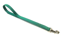 Load image into Gallery viewer, 18&quot; Short Close Control Dog Lead 25mm Webbing In Emerald Green