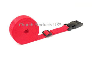 Tie Down Straps Plastic Side Release Buckle 25mm Webbing 1m - 5m Long Luggage In 7 Colours
