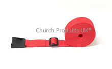 Load image into Gallery viewer, Tie Down Straps Plastic Flap Cam Buckle 25mm Webbing 1m - 3.5m Long Bags Luggage In 7 Colours
