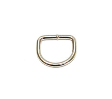 Load image into Gallery viewer, 20mm Welded D-Rings 3mm Thick Nickel Plated For Bags Straps Dog Leads Crafts x10 x25 x50 x100