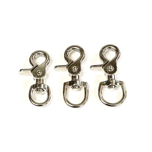 12mm 16mm 20mm Scissor Trigger Clips Hooks Swivel Nickel Plated For Dog Leads Straps