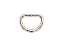 Load image into Gallery viewer, 25mm Welded D-Rings 4mm Thick Nickel Plated For Bags Straps Dog Leads Crafts x10 x25 x50 x100