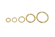 Load image into Gallery viewer, Solid Brass O-Rings 16mm 20mm 25mm 38mm 50mm For Dog Leads Collars Horse Reigns Leather Crafts x2 x5 x10 x25 x50