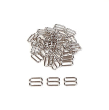 Load image into Gallery viewer, Metal 3 Bar Slides Nickel Plated 16mm - 50mm Tri Glide Adjusters Strong & Durable For Bags Straps Webbing Collars Leads