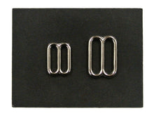 Load image into Gallery viewer, Metal 3 Bar Slides Nickel Plated 16mm - 50mm Tri Glide Adjusters Strong & Durable For Bags Straps Webbing Collars Leads