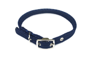 Adjustable Dog Puppy Collar In Navy 25mm Wide
