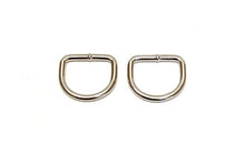 Load image into Gallery viewer, 20mm Welded D-Rings 3mm Thick Nickel Plated For Bags Straps Dog Leads Crafts x10 x25 x50 x100