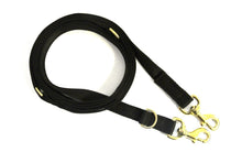 Load image into Gallery viewer, Black Police Style Dog Lead With Solid Brass Trigger Clip