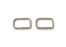 Load image into Gallery viewer, Welded Wire Rectangle Loops Steel Nickel Plated 16mm 20mm 25mm 32mm 38mm 50mm