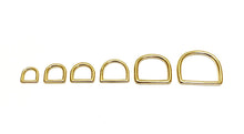 Load image into Gallery viewer, Solid Brass D-Rings 12mm - 38mm Dog Leads Collars Horse Leather Crafts x1 - x50