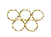 Load image into Gallery viewer, Solid Brass O-Rings 16mm 20mm 25mm 38mm 50mm For Dog Leads Collars Horse Reigns Leather Crafts x2 x5 x10 x25 x50