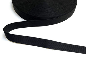 Black Binding Tape 20mm 22mm 25mm In Various Lengths For Webbing Straps Edges