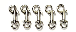 6mm Trigger Clips/Hooks Nickel Plated For Dog Leads Webbing Bags Straps In Various Lengths