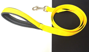 45" Short Close Control Dog Leads With Padded Handle In Various Colours 25mm Webbing