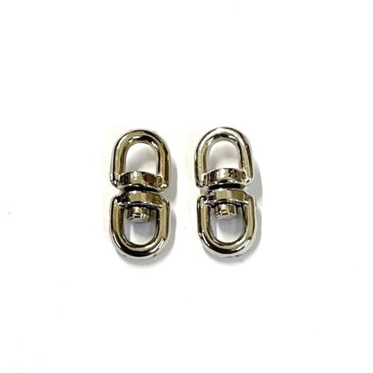 Double Eye Swivel Hooks Ring Clasp Nickel Plated Die Cast 4mm - 32mm Rope Chain