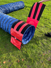 Load image into Gallery viewer, Dog Agility Tunnel Sandbag Adjustable 60cm - 80cm Diameter Tunnels Indoor Outdoor UV PVC Various Colours 490mm Material Width Connects Underneath