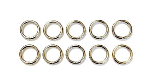 20mm Welded O-Ring Metal Nickel Plated 4mm Thick Circle Rings Webbing Bags Straps x 2 - x100