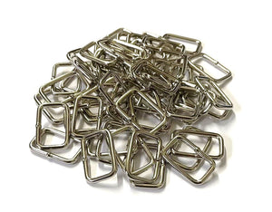 Welded Wire Rectangle Loops Steel Nickel Plated 16mm 20mm 25mm 32mm 38mm 50mm