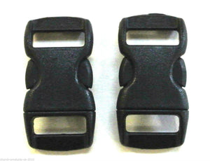 10mm Black Plastic Curved Side-Release Buckles For Collars Bags Straps