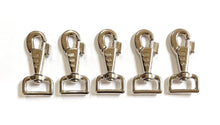 Load image into Gallery viewer, 25mm Fluted Heavy Duty Trigger Clips Hooks Nickel Plated For Dog Leads Webbing Bags Straps