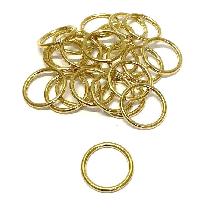 Solid Brass O-Rings 16mm 20mm 25mm 38mm 50mm For Dog Leads Collars Horse Reigns Leather Crafts x2 x5 x10 x25 x50