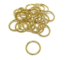 Load image into Gallery viewer, Solid Brass O-Rings 16mm 20mm 25mm 38mm 50mm For Dog Leads Collars Horse Reigns Leather Crafts x2 x5 x10 x25 x50