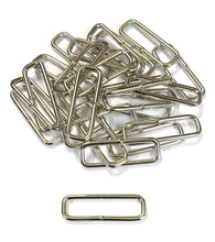 Load image into Gallery viewer, Welded Wire Rectangle Loops Steel Nickel Plated 16mm 20mm 25mm 32mm 38mm 50mm