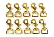Load image into Gallery viewer, 16mm 20mm 25mm Heavy Duty Solid Brass Trigger Clips Hooks Swivel x1 x2 x5 x10