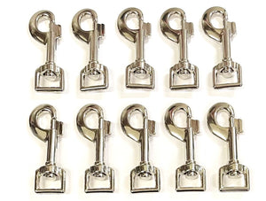 16mm Nickel Trigger Hooks Clips For Dog Leads Webbing Bags Straps x1 - x50