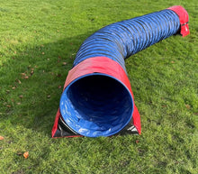 Load image into Gallery viewer, Dog Agility Tunnel Sandbag Adjustable 60cm - 80cm Diameter Tunnels Indoor Outdoor UV PVC Various Colours 490mm Material Width Connects Underneath