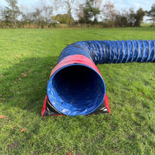 Load image into Gallery viewer, Dog Agility Tunnel Sandbag Adjustable 60cm - 80cm Diameter Tunnels Indoor Outdoor UV PVC Various Colours 490mm Material Width Connects Underneath
