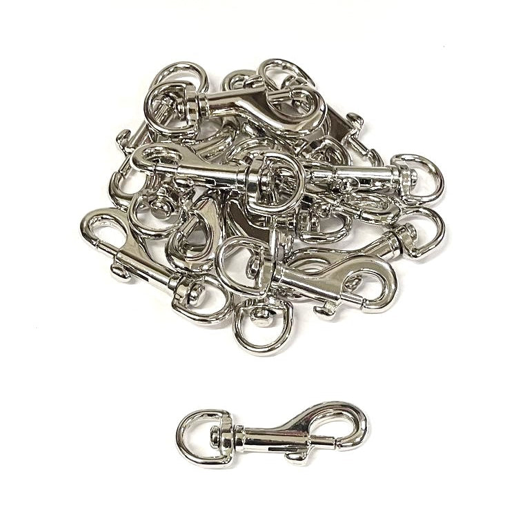 13mm Trigger Clips Hooks Die cast Nickel Plated For Dog Leads Webbing's Bags Straps