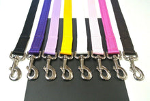 Load image into Gallery viewer, 76" Short Dog Walking Lead Leash 20mm 25mm Wide Cushion Webbing In 18 Colours