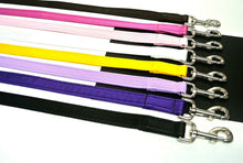 Load image into Gallery viewer, 45" Short Dog Walking Lead Leash 20mm 25mm Wide Cushion Webbing In 18 Colours