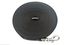 Load image into Gallery viewer, 150ft Dog Training Lead 25mm Webbing In Black