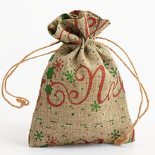Load image into Gallery viewer, Hessian Drawstring Gift Bags Fabric Linen Christmas Pouch Bags x1 x2 x5 x10 UK Seller
