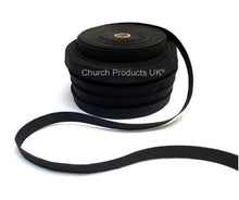 Load image into Gallery viewer, Flat Corded Elastic In Black For Sewing and Crafts In Various Widths and Lengths
