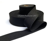 Load image into Gallery viewer, Flat Corded Elastic In Black For Sewing and Crafts In Various Widths and Lengths