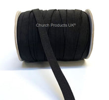 Load image into Gallery viewer, Flat Corded Elastic In Black For Sewing and Crafts In Various Widths and Lengths