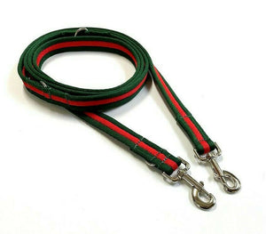 Police Style Dog Training Lead Double Ended Multi Functional Dual Walking Leash 25mm Air Webbing 5ft - 15ft