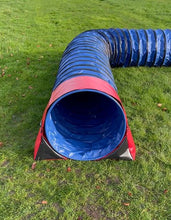 Load image into Gallery viewer, Dog Agility Tunnel Sandbag Adjustable 60cm - 80cm Diameter Tunnels Indoor Outdoor UV PVC Various Colours 300mm Material Width Connects Underneath