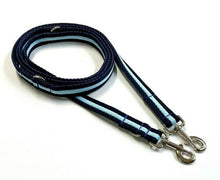 Load image into Gallery viewer, Police Style Dog Training Lead Double Ended Multi Functional Dual Walking Leash 20mm Air Webbing 5ft - 15ft
