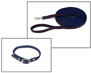 Dog Collar And Lead Set 25mm Air Webbing Large Collar In Various Lengths And Matching Colours
