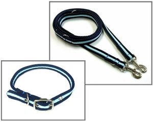 Dog Collar And Police Style Dog Lead Set 20mm Air Webbing X-Small Collar In Various Lengths And Matching Colours