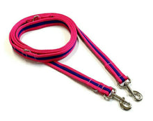 Load image into Gallery viewer, Police Style Dog Training Lead Double Ended Multi Functional Dual Walking Leash 20mm Air Webbing 5ft - 15ft