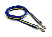 Load image into Gallery viewer, Police Style Dog Training Lead Double Ended Multi Functional Dual Walking Leash 20mm Air Webbing 5ft - 15ft