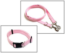 Load image into Gallery viewer, Dog Collar And Police Style Dog Lead Set 25mm Cushion Webbing Small Collar In Various Lengths And Matching Colours