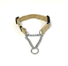 Load image into Gallery viewer, Half Check Chain Dog Collars Small Large 20mm Adjustable With Chrome Plated Chain In Various Colours