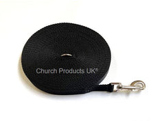 Load image into Gallery viewer, Dog Training Lead 25mm Heavy Webbing 5ft - 30ft Long Line Tracking Recall In 20 Colours